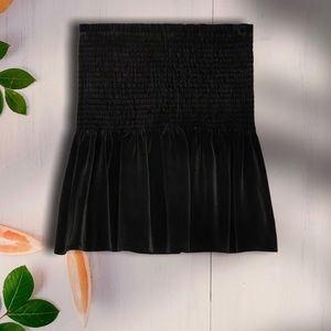 NWT Zara Velvet Skirt Black